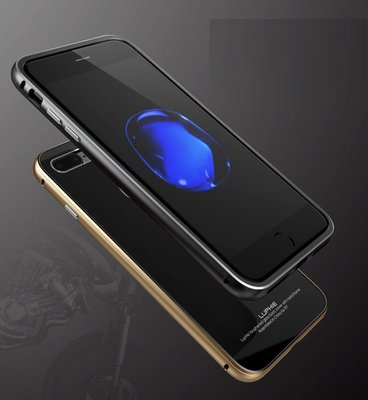 LUPHIE  Apple iPhone 7 4.7吋 圓弧金屬邊框鋼化背殼