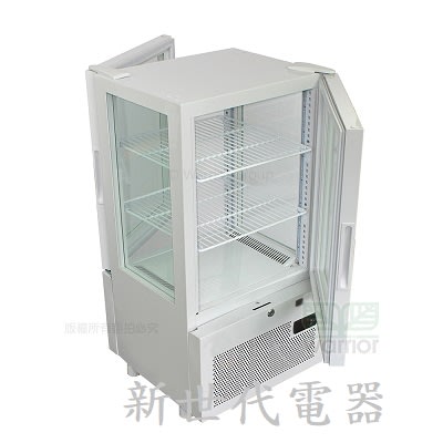 **新世代電器**日本品牌JCM 前後開門式直立四面玻璃冷藏展示櫃 SC-63F