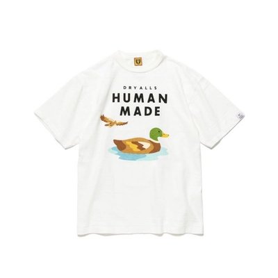 Human made T-SHIRT #2313  鴨子 天竺棉 白色 短袖