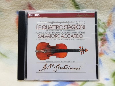 Accardo 阿卡多 名琴 Vivaldi 韋瓦第 四季小提琴協奏曲(1988年發行,MADE IN GERMANY)