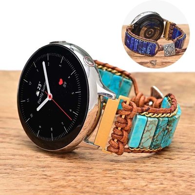 波西米亞風格手工編織錶帶手鏈適用於三星華爲手錶GT3/GT2 42mm 46mm GT2e