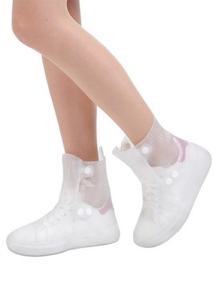 下殺 雨鞋女士韓國時尚透明可愛雨靴夏季防滑中短筒成人兒童雨鞋套男女