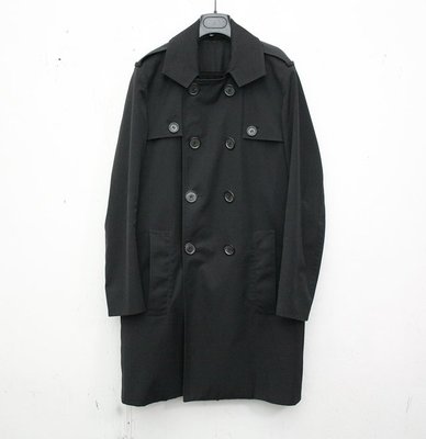 Dior homme 2007 經典修身剪裁 棉質風衣外套 黑色 二手保證正品 46 著用3次 9成8新 近全新品