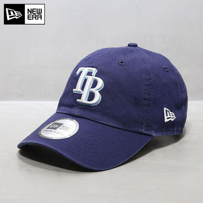 UU代購#NewEra鴨舌帽Casual Classic軟頂大標TB字母MLB棒球帽潮牌藏藍色