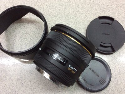 [保固一年] [高雄明豐]  Sigma 50mm F1.4 EX DG 便宜賣  for Canon