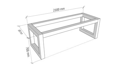 10x10cm 鐵管 工作桌 大桌板用桌子 餐桌 商空 工業風