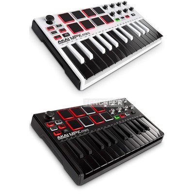 ＜TENCHEER＞白色款、黑色款 Akai MPK mini MKII MIDI 音樂鍵盤 MPKmini Keyboard 控制鍵盤 樂器 電子樂器 MK2