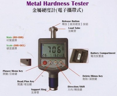 金屬硬度計 電子攜帶式 基本款