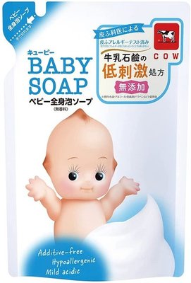 日本牛乳石鹼 Baby Soap 嬰兒全身泡沫沐浴乳補充包 350mL