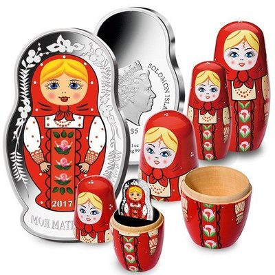 加拿大 紀念幣 2017 俄羅斯套娃 紀念銀幣 原廠原盒