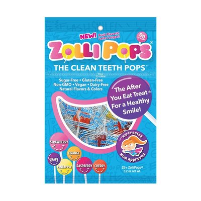 預購 美國帶回 Zollipops 木糖醇 潔牙棒棒糖 25支包裝