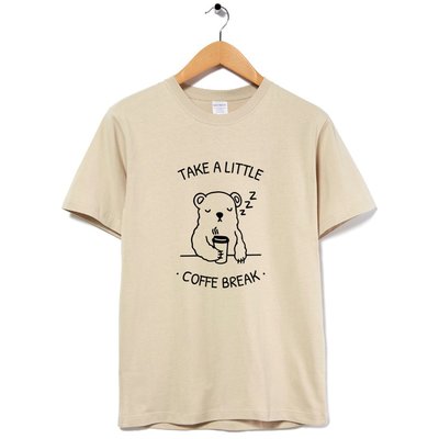 Coffee Break 中性短袖T恤 8色 小熊咖啡露營手沖戶外生活旅行文青興趣嗜好咖啡廳寬鬆男女裝上衣