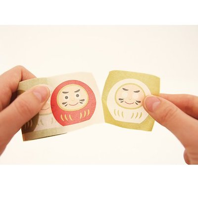 ˙ＴＯＭＡＴＯ生活雜鋪˙日本進口雜貨人氣neo日本製達摩御飯糰家人對話動物三角旗麵包圖可重複使用和紙膠帶50mm(預購)