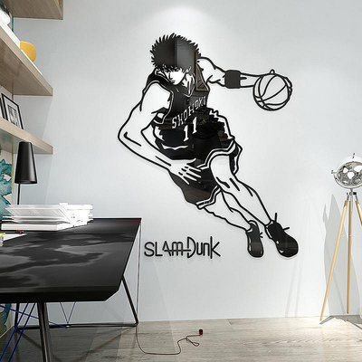 【DDM】灌籃高手球動漫籃球明星海報人物3d立體壓克力牆貼宿舍男孩房間佈置臥室牆面裝飾畫