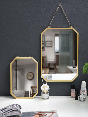 居家佳:鏡子化妝鏡掛墻式宿舍壁掛衛生間輕奢高級感掛鏡圓家用梳妝鏡