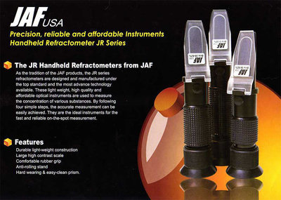 JAF手持式屈折度儀/折射計/糖度計 型號:JR-32 美國製