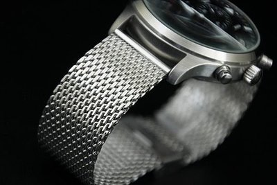 超值22mm不鏽鋼粗線mesh米蘭網帶不鏽鋼製錶帶IWC 漢米頓另類硬漢風格