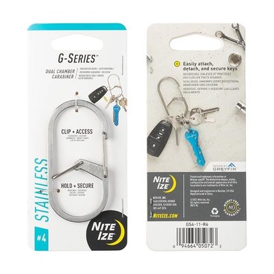 Niteize G-SERIES DUAL CHAMBER CARABINER不鏽鋼G形扣(4號) /單入裝