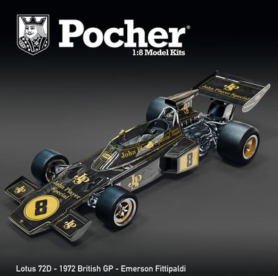 宗鑫 1/8 Pocher Lotus 72D 1972 英國站 E. Fittipaldi 最後8組全面出清!!