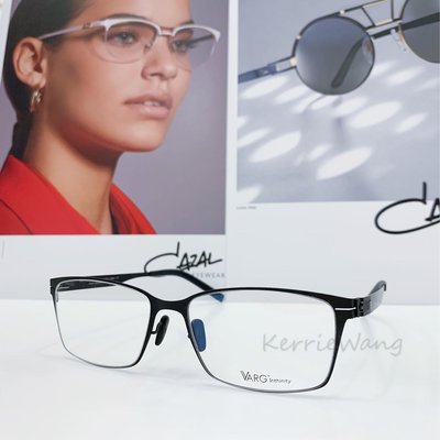 VARG 75 英國設計品牌 北歐極簡風格 黑色薄鋼金屬眼鏡 簡約設計 配戴舒適無負擔 FI12 日本製