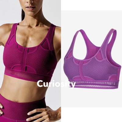 【Curiosity】Nike 中度支撐一片式襯墊背面透紗運動內衣紫色S號 $2680↘$1599免運