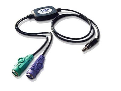 現貨供應~ PS/2 轉USB 轉換器 (可將PS/2訊號轉換成USB訊號)-ATEN UC10KM