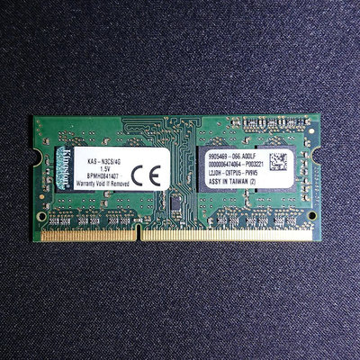 金士頓Kingston KAS-N3CS/4G 筆電用記憶體 DDR3-1600 4GB