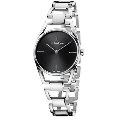 二手全新店家實拍卡爾文 萊恩 CK手錶 K7L23146 高雅時尚鏤空錶帶女錶 Calvin Klein腕錶 保固 免運