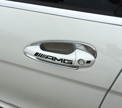 圓夢工廠 Benz 2007~14 W204 C180 C200 C220 C250 改裝 鍍鉻銀 車門把手防刮內襯飾貼