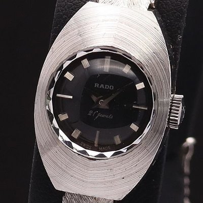 【精品廉售/手錶】瑞士名錶Rado雷達錶 21石手動上鍊機械女腕錶/原廠銀鍊,甚搭*防水*#A43374*美品*便宜讓藏
