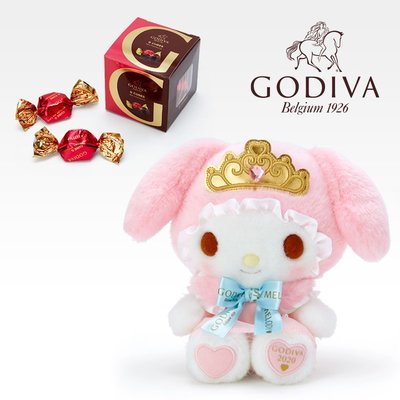 41+現貨免運費 美國製 2020 情人節限定 GODIVA 巧克力 禮盒 娃娃 KITTY 美樂蒂 兩款可選