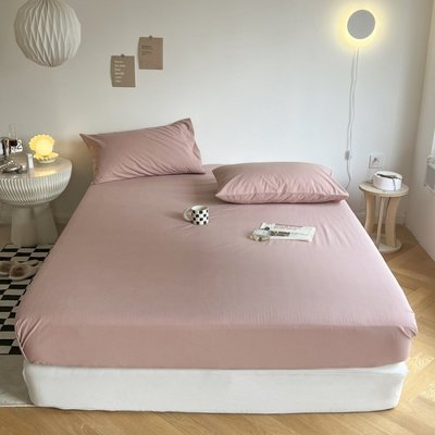 簡約素色純棉單品床包 精梳棉床單 床罩 單人床包 雙人/加大床包 素色枕頭套