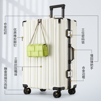 行李箱 大容量可坐女結實耐用大拉桿輪鋁框旅行密碼箱男學生批發