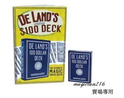 [魔術道具]美國原廠Bicycle撲克牌組De Land's $100 Deck 記號牌加梯形牌~ 附原廠說明書