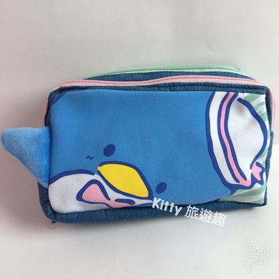 [Kitty 旅遊趣] 山姆企鵝 雙層化妝包 收納包 萬用包 盥洗包 旅行包 小物收納包