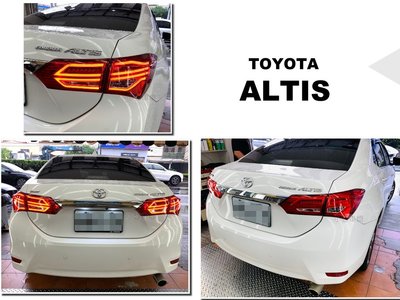 小亞車燈＊全新 ALTIS 2014-2018 年 11代 11.5代 仿賓士款 LED 紅白光柱 尾燈 後燈