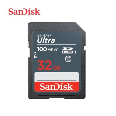 SANDISK 32G 公司貨 Ultra C10 UHS-I 讀取100MB 記憶卡 (SD-SDU-NR-32G)