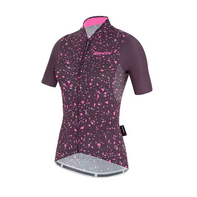 【SANTINI】(女)「Delta晶岩」夏季短袖車衣－葡萄