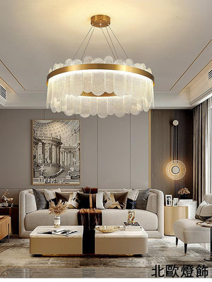 客廳吊燈 水晶玻璃圓形 簡約2021年新款大氣餐廳臥室燈具