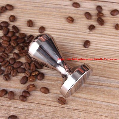 現貨 不銹鋼咖啡機實心金屬壓粉器 咖啡壓粉錘 咖啡粉壓粉器 51MM 58MM-可開發票