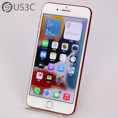 【US3C-高雄店】【一元起標】公司貨 Apple iPhone 7 Plus 128G 5.5吋 紅色 A10 Fusion 空機 Touch ID 蘋果手機