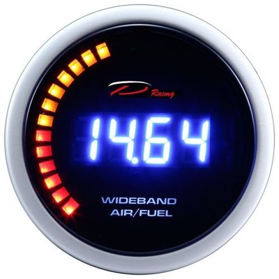 【D Racing三環錶/改裝錶】Wideband-專業用空燃比錶(有輸出功能)內附BOSCH套件 52mm 賽車錶
