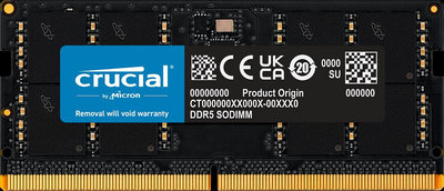 美光Crucial NB-DDR5 5600 32G 筆記型RAM 內建PMIC電源管理晶片 CT32G56C46S5