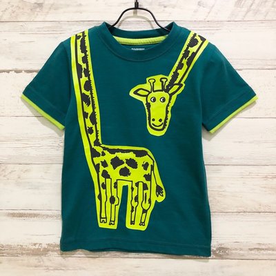 Maple麋鹿小舖 美國購買童裝品牌 GYMBOREE 男童綠色長頸鹿圖案短T ＊ ( 現貨2T )