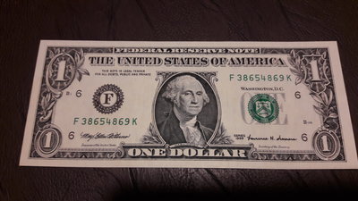 美金1999年1元實物如圖