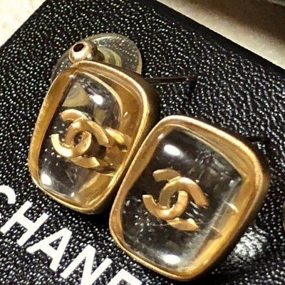 Chanel vintage 琉璃耳環穿式