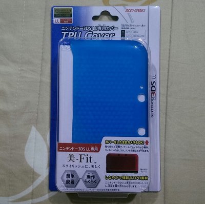 MORI GAMES TPU COVER 3DS LL XL保護殼(全新未拆)清澈湛藍/透明 水晶硬殼