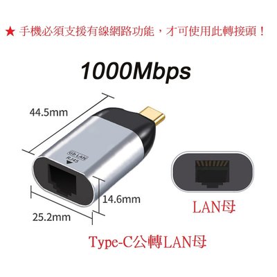 UC-220-LAN  Type-C轉LAN 4K 60Hz 適用MAC Surface