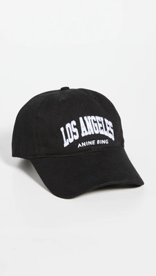 CC Collection 代購 ANINE BING 洛杉磯刺繡軟頂棒球帽