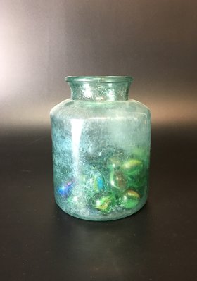 早期氣泡玻璃罐 玻璃瓶 鹽罐 較罕見的尺寸